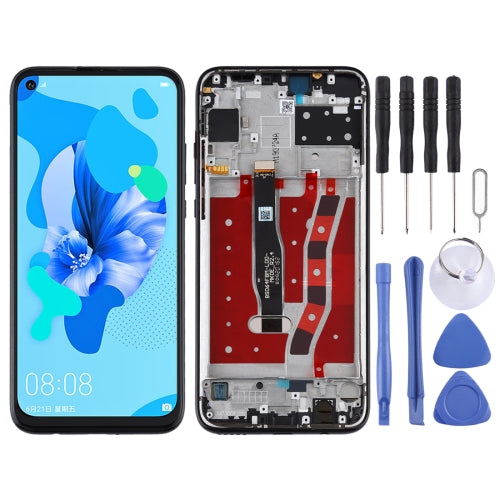 LCD Screen and Digitizer Full Assembly with Frame for Huawei Nova 5i (Black)