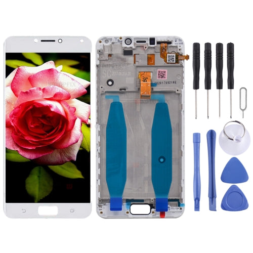 LCD Screen and Digitizer Full Assembly with Frame for Asus Zenfone 4 Max ZC554KL X00ID (White)
