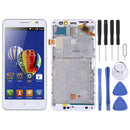 LCD Screen and Digitizer Full Assembly with Frame for Lenovo A606(White)