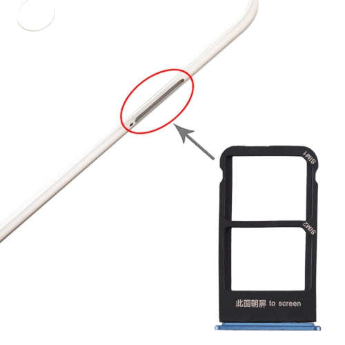 SIM Card Tray + SIM Card Tray for Meizu X8(Blue)