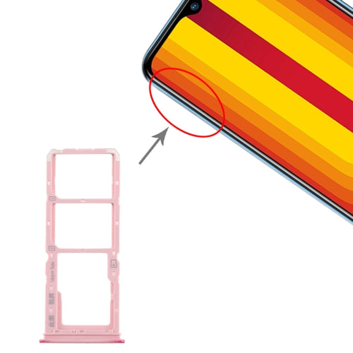 SIM Card Tray + SIM Card Tray + Micro SD Card Tray for vivo Y3(Red)