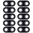10 PCS Back Camera Lens Cover for Asus ZenFone Max Plus(M1) X018DC Pegasus 4s ZB570TL 5.7 inch (Black)
