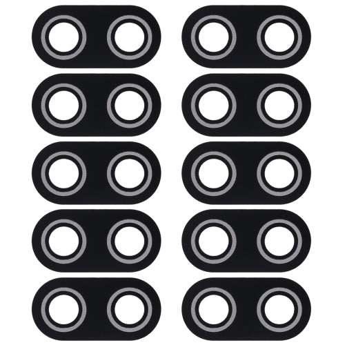 10 PCS Back Camera Lens Cover for Asus ZenFone Max Plus(M1) X018DC Pegasus 4s ZB570TL 5.7 inch (Black)