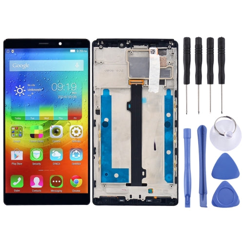 LCD Screen and Digitizer Full Assembly with Frame for Lenovo Vibe Z2 Pro / K920(Black)