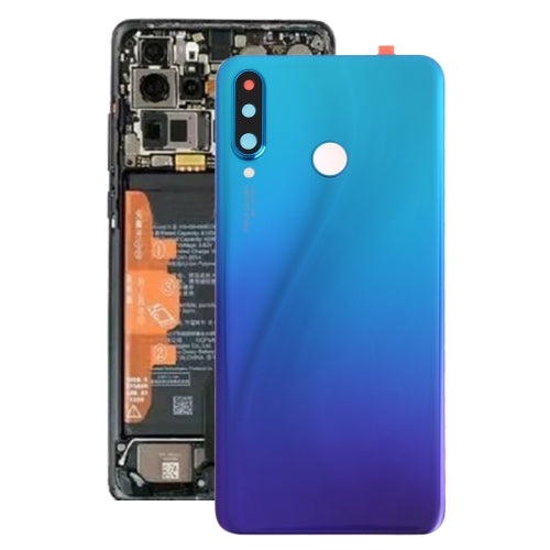 Original Battery Back Cover with Camera Lens for Huawei P30 Lite (48MP)(Twilight Blue)
