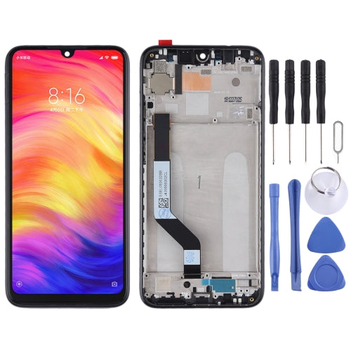 LCD Screen and Digitizer Full Assembly with Frame for Xiaomi Redmi Note 7 / Redmi Note 7 Pro(Black)