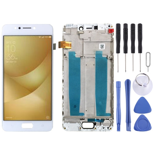 LCD Screen and Digitizer Full Assembly with Frame for Asus Zenfone 4 Max ZC520KL X00HD(White)