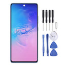 Original Super AMOLED Material LCD Screen and Digitizer Full Assembly with Frame for Galaxy S10 Lite(Black)