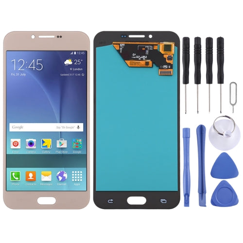 OLED Material LCD Screen and Digitizer Full Assembly for Samsung Galaxy A8 (2016) / SM-A810(Gold)