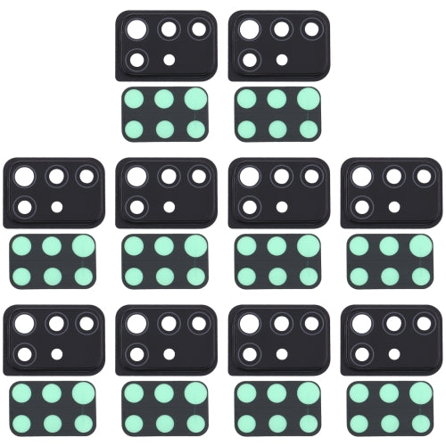 10 PCS Camera Lens Cover for Samsung Galaxy A51 (Black)