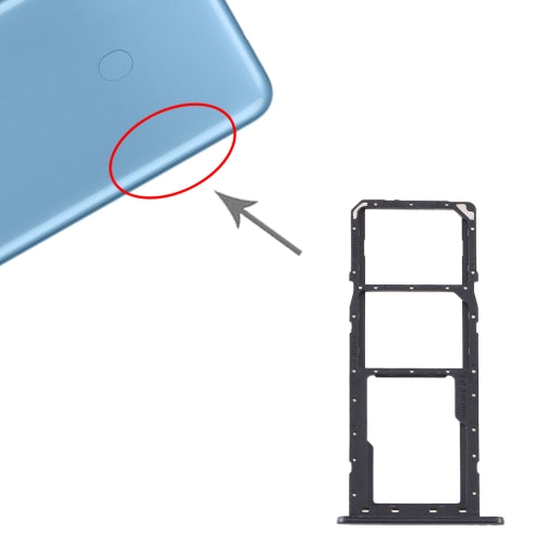 SIM Card Tray + SIM Card Tray + Micro SD Card Tray for Samsung Galaxy A11 SM-A115 (Black)
