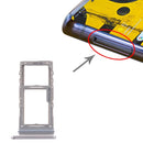 SIM Card Tray + Micro SD Card Tray for Samsung Galaxy Note 10 Lite SM-N770(Silver)