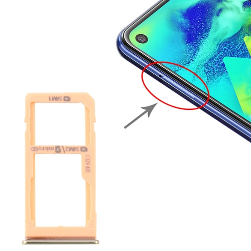SIM Card Tray + SIM Card Tray / Micro SD Card Tray for Samsung Galaxy M40 SM-M405 (Orange)
