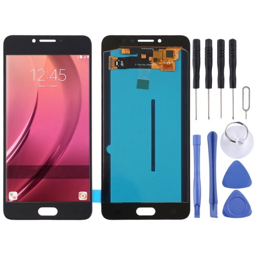LCD Screen and Digitizer Full Assembly (OLED Material ) for Galaxy C7 Pro / C7010(Black)