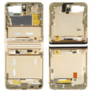 Top + Lower Middle Frame Bezel Plate for Samsung Galaxy Z Flip 5G SM-F707(Gold)