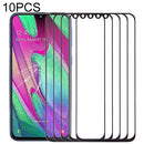 10 PCS Front Screen Outer Glass Lens for Samsung Galaxy A40 (Black)