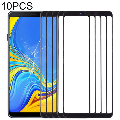 10 PCS Front Screen Outer Glass Lens for Samsung Galaxy A9 (2018) / A9s (Black)