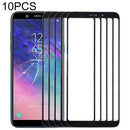 10 PCS Front Screen Outer Glass Lens for Samsung Galaxy A6+ (2018) / A605 (Black)