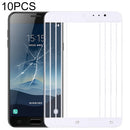 10 PCS Front Screen Outer Glass Lens for Samsung Galaxy C8 / C7100, C7(2017) / J7+, C710F/DS(White)