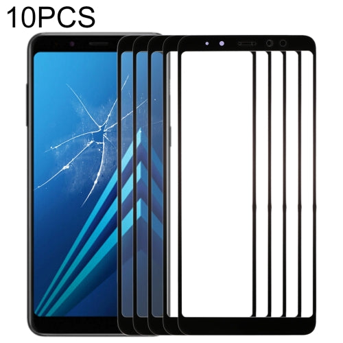 10 PCS Front Screen Outer Glass Lens for Samsung Galaxy A8+ (2018)