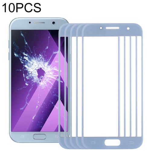 10 PCS Front Screen Outer Glass Lens for Samsung Galaxy A3 (2017) / A320(Blue)