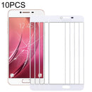 10 PCS Front Screen Outer Glass Lens for Samsung Galaxy C7(White)