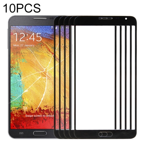 10 PCS Front Screen Outer Glass Lens for Samsung Galaxy Note 3 Neo / N7505 (Black)