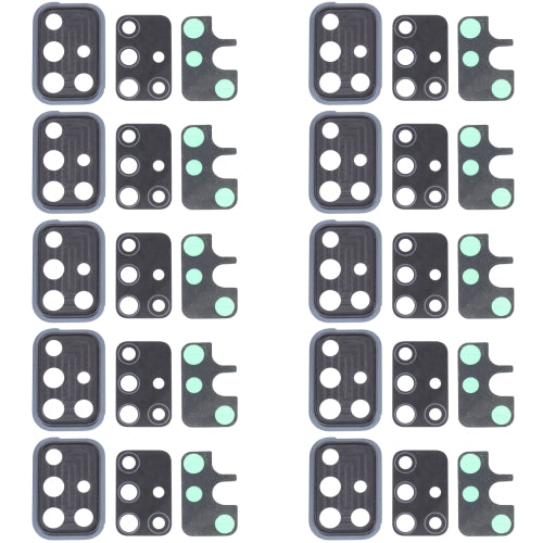10 PCS Camera Lens Cover for Samsung Galaxy A71 5G SM-A716(Black)