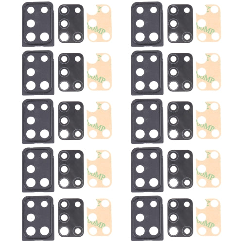 10 PCS Camera Lens Cover for Samsung Galaxy A21s SM-A217(Black)