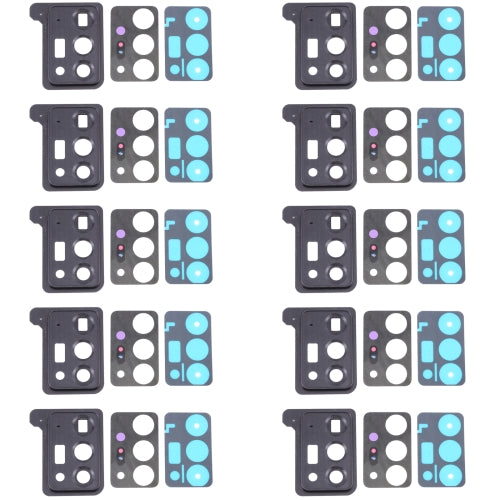 10 PCS Camera Lens Cover for Samsung Galaxy Note20 Ultra 5G SM-N986(Black)