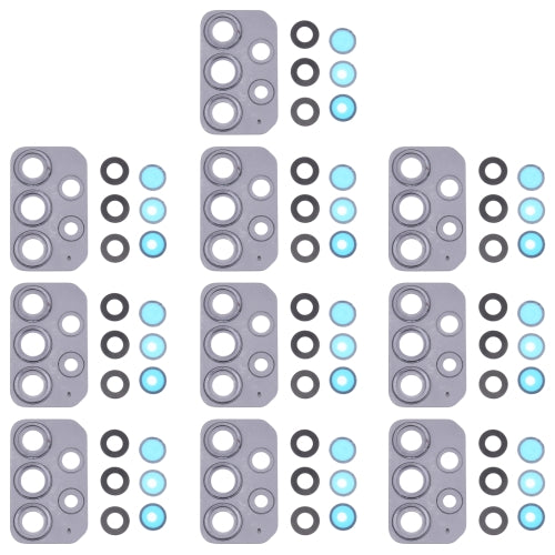 10 PCS Camera Lens Cover for Samsung Galaxy A72 SM-A725(Black)