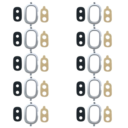 10 PCS Back Camera Bezel with Lens Cover & Adhesive for Galaxy J4, J400F/DS, J400G/DS (Blue)