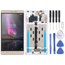 LCD Screen and Digitizer Full Assembly With Frame for Lenovo Phab2 / PB2-650 / PB2-650N / PB2-650M (Gold)