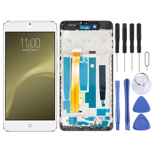 LCD Screen and Digitizer Full Assembly With Frame for ZTE Nubia Z11 Mini S NX549J (White)
