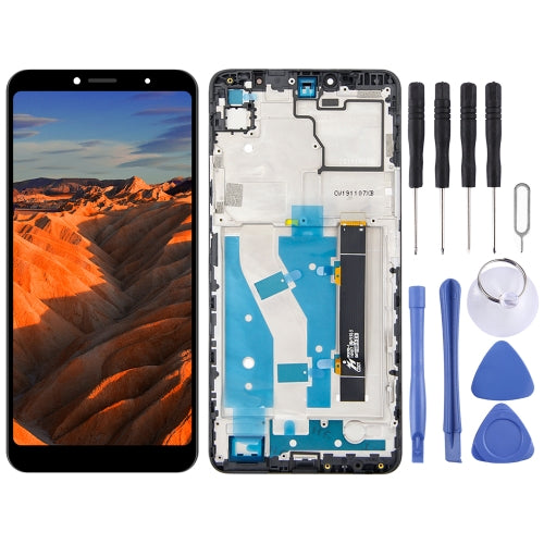 LCD Screen and Digitizer Full Assembly With Frame for Alcatel 5032 5032D 5032A 5032J OT5032 5032W (Black)