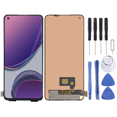 AMOLED Material LCD Screen and Digitizer Full Assembly for OnePlus 8T(5G) KB2001 KB2000 KB2003 (Black)