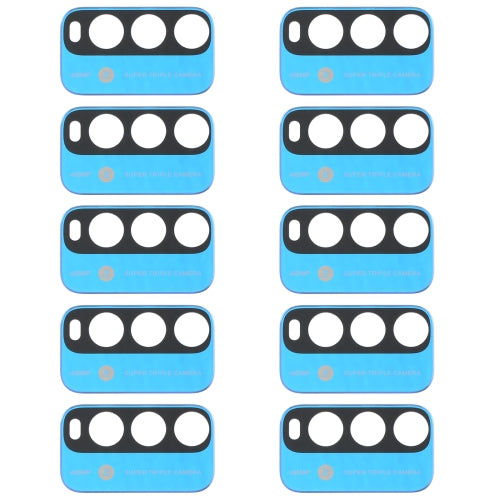 10 PCS Back Camera Lens for Xiaomi Redmi Note 9 4G M2010J19SC (Blue)