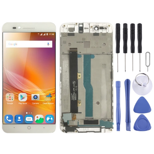 LCD Screen and Digitizer Full Assembly with Frame for ZTE Blade A610 / A610C / A612 (White)