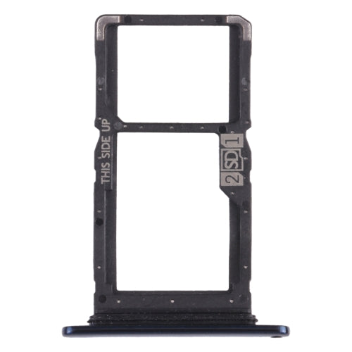 SIM Card Tray + SIM Card Tray / Micro SD Card Tray for Motorola One Hyper XT2027 XT2027-1 (Blue)
