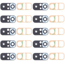 10 PCS Back Camera Lens for Xiaomi Redmi Note 10S M2101K7BG M2101K7BI M2101K7BNY(Silver)