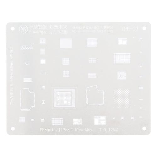 Mijing iPH-13 0.12mm BGA Reballing Stencil Planting for iPhone 11 / 11 Pro / 11 Pro Max