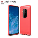 Brushed Texture Carbon Fiber TPU Case for Motorola MOTO P40 Note(Red)
