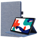 For Huawei Matepad 10.4 Horizontal Flip TPU + Fabric PU Leather Protective Case with Name Card Clip(Dark Blue)