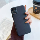 For iPhone XS/X All-Inclusive Pure Prime Skin Plastic Case with Lens Ring Protection Cover(Black)