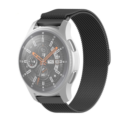 For Honor Magic Watch 2/Galaxy Active2 Milan Stainless Steel Mesh Strap 18MM(Black)