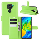 For Xiaomi Redmi Note 9/10X 4G Litchi Texture Horizontal Flip Protective Case with Holder & Card Slots & Wallet(Green)