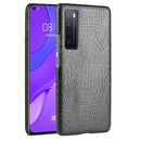 For Huawei Nova 7 Shockproof Crocodile Texture PC + PU Case(Black)