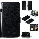 For Huawei P Smart 2020 Mandala Embossing Pattern Horizontal Flip Leather Case with Holder & Card Slots & Wallet & Photo Frame & Lanyard(Black)