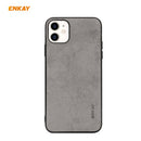 For iPhone 11 ENKAY ENK-PC028 Business Series Fabric Texture PU Leather + TPU Soft Slim Case(Grey)
