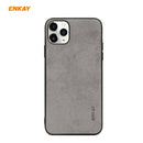 For iPhone 11 Pro ENKAY ENK-PC029 Business Series Fabric Texture PU Leather + TPU Soft Slim Case Cover(Grey)